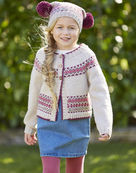 Sirdar 2514 Fairisle Cardigans and Hat in Sirdar Country Classic DK (#3 weight) for 2 Years to 11 Years